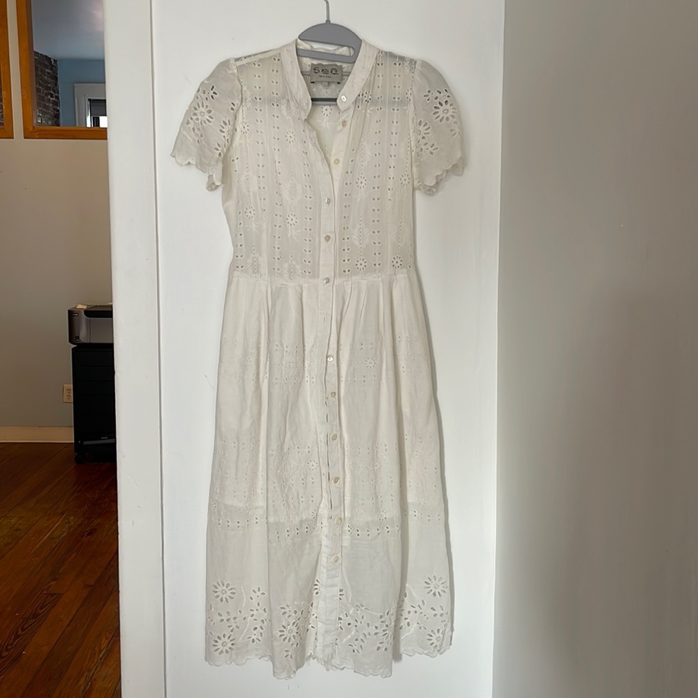 Sea New York white midi dress